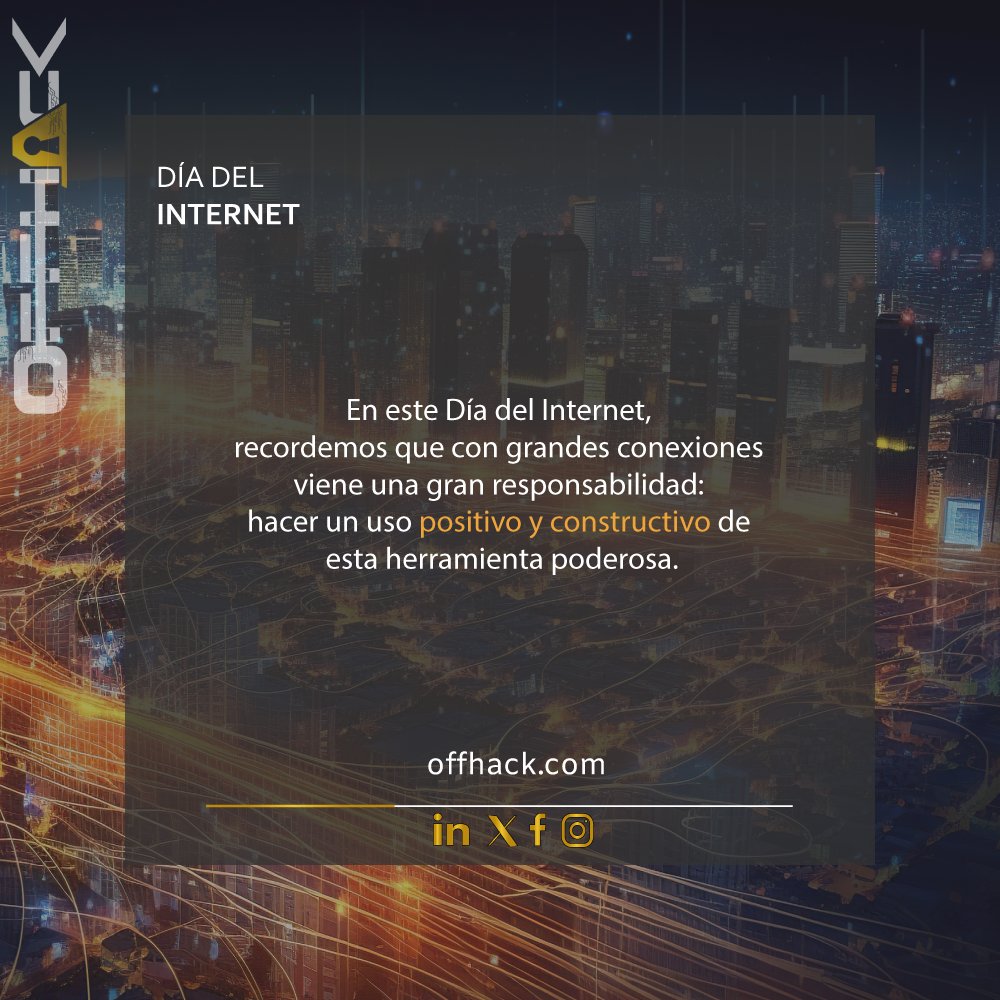 OffhackOficial's tweet image. 🌐 ¡Happy #InternetDay! 🌐

Hoy celebramos la increíble herramienta que nos conecta a todos. ¡Aprovechemos esta jornada para explorar, aprender y conectar en el mundo digital! 💻📱 #DíaDelInternet #GlobalConnection
