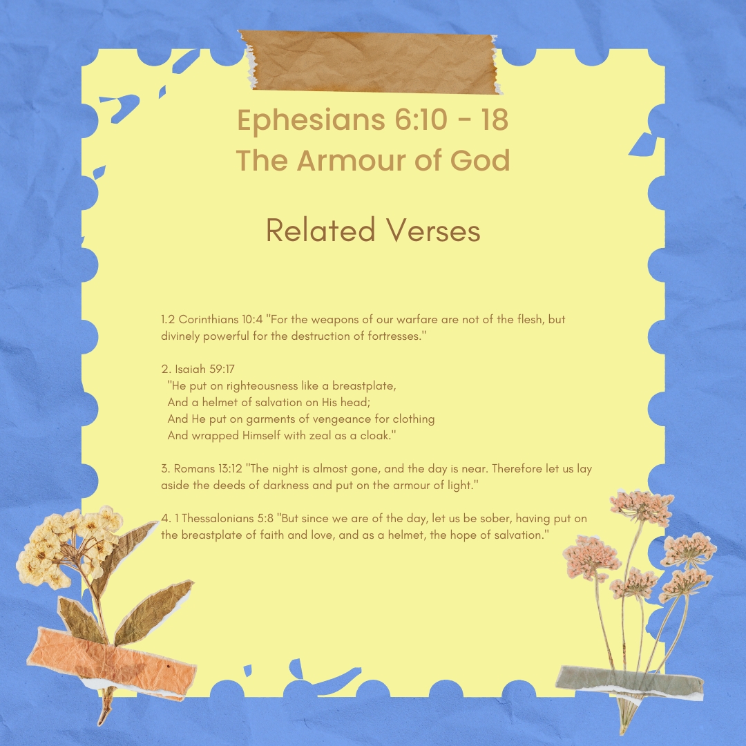 Today's Bible Devotion brought to you by myself and chatGPT is: Ephesians 6:10-18 (NASB)
The Armour of God

#BibleStudy #Bible #Devotions #DailyDevotions #Scripture #Christian