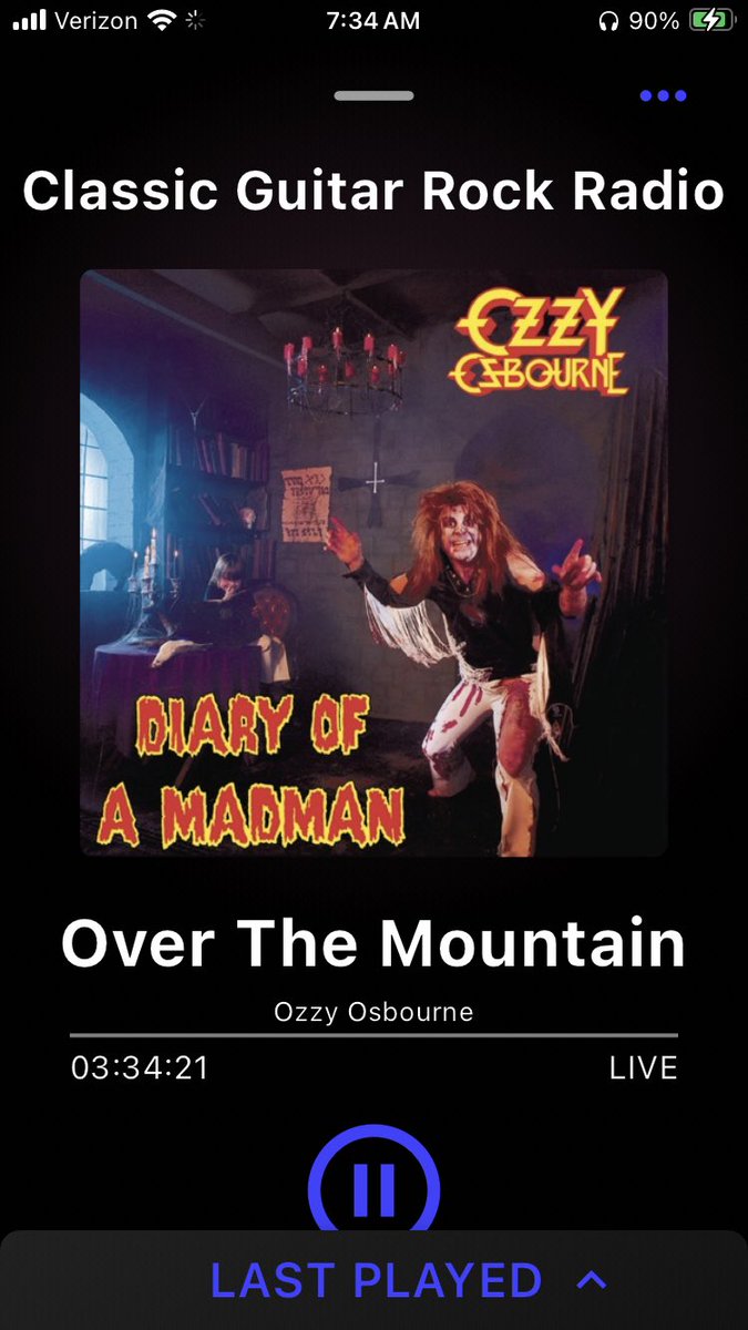 Now playing on #CGRradio! #Ozzy #Spokane #SpokaneRadio 🤘 ClassicGuitarRock.com