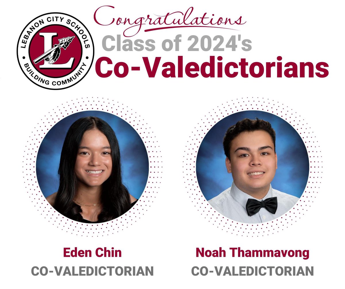 Lebanon Athletics (@lebanonathdept) on Twitter photo CONGRATULATIONS to Eden and Noah from the Athletic Department! Noah is a member of the Academic Quiz Team and Eden is captain of <a href="/LhsohioTennis/">lhstennis🎾</a> and a starter for <a href="/LHSsoftball_/">Lebanon Softball</a>. #StudentAthletes CONGRATULATIONS to Eden and Noah from the Athletic Department! Noah is a member of the Academic Quiz Team and Eden is captain of <a href="/LhsohioTennis/">lhstennis🎾</a> and a starter for <a href="/LHSsoftball_/">Lebanon Softball</a>. #StudentAthletes