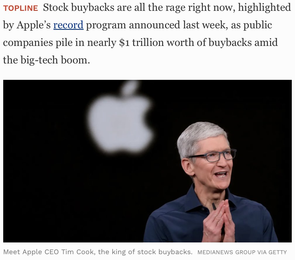 Apple’s CEO met the yearly cap on Social Security contributions 2 HOURS into 2024. Working people pay into Social Security all year. The 'king of stock buybacks' just set a record for Apple's 'highest repurchasing effort ever.' When we say tax the rich, this is what we mean.