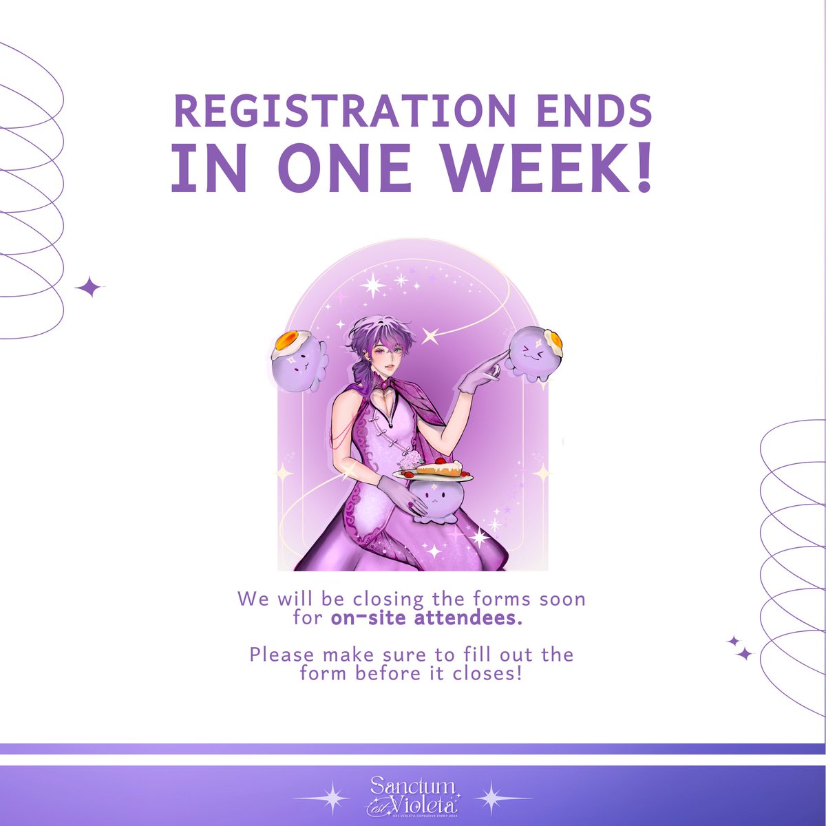 Jellies! 🪼

There's only one week left to register, so make sure you do before we close the forms on June 1. 📜🪶

For mail orders, it will close on June 15, so you still have plenty of time ~

🔗: forms.gle/21a3WWLbpHrvW4…

#UkiBirthdayCSE2024