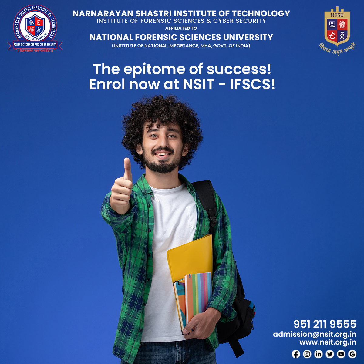 Enrol yourself in the epitome of success and triumph

#nsit #nsitjetalpur #digitalforensics #cybersecurity #ForensicScience #forensics #ahmedabad #AdmissionOpen #ifscs #security #technology #cybercrime #privacy #college #student #education #students #studentlife #universitylife