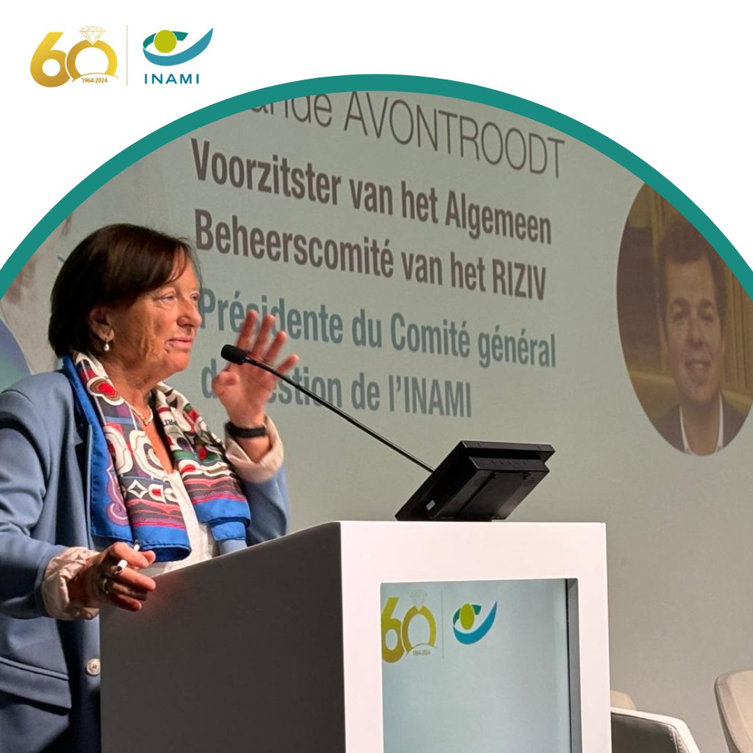 #RIZIVINAMI60 Yolande Avontroodt, présidente de notre Comité général de gestion, clôture une journée passionnante en invitant l’INAMI, ses responsables et tous les partenaires à transformer les ‘balises’ ambitieuses en projets concrets. Construire ensemble la #santé et la