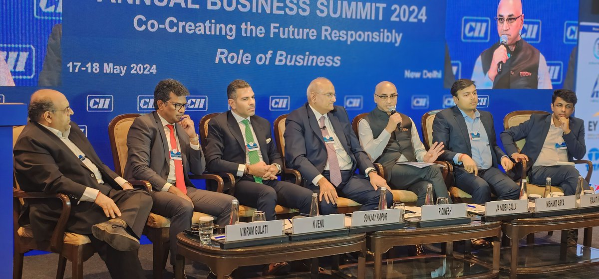 Was a part of the panel discussion on the Future of #Mobility at CII Annual Business Summit 2024 today. China is the leader in Lithium-ion eco system and India needs to use their strength to our advantage to become self-reliant. The Government's handholding till industry