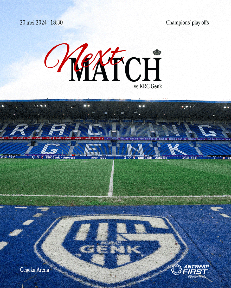 🔜 KRC Genk 👊 📍 Cegeka Arena 🕗 20/05 - 18:30