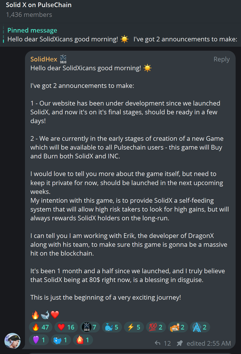 Solidx_pls's tweet photo. The foundation for $SOLIDX is diligently being laid. We believe a solid base is akin to the likes a marathon, not a sprint. #PulseChain #DeFi 

TG: https://t.co/SA4ubYbrsV https://t.co/J1SBjNXuwP