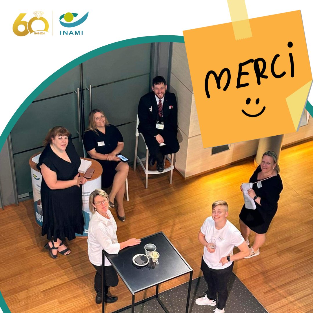 #RIZIVINAMI60 Merci à tous d’avoir célébré ensemble cette 60e bougie de l’INAMI. Vos échanges étaient le plus beau des 🎁 ! Les 60 dernières années furent passionnantes et nous nous réjouissons d’un avenir plein de défis et d’opportunités pour nos secteurs #santé