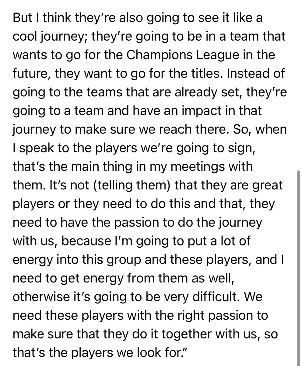 Asked Robert Vilahamn what Spurs are able to present to transfer targets now, to possibly convince players to join them over leading teams. #BarclaysWSL “I think you will not come here just because you want to have the best salary; we will never try to sell that to the player.”