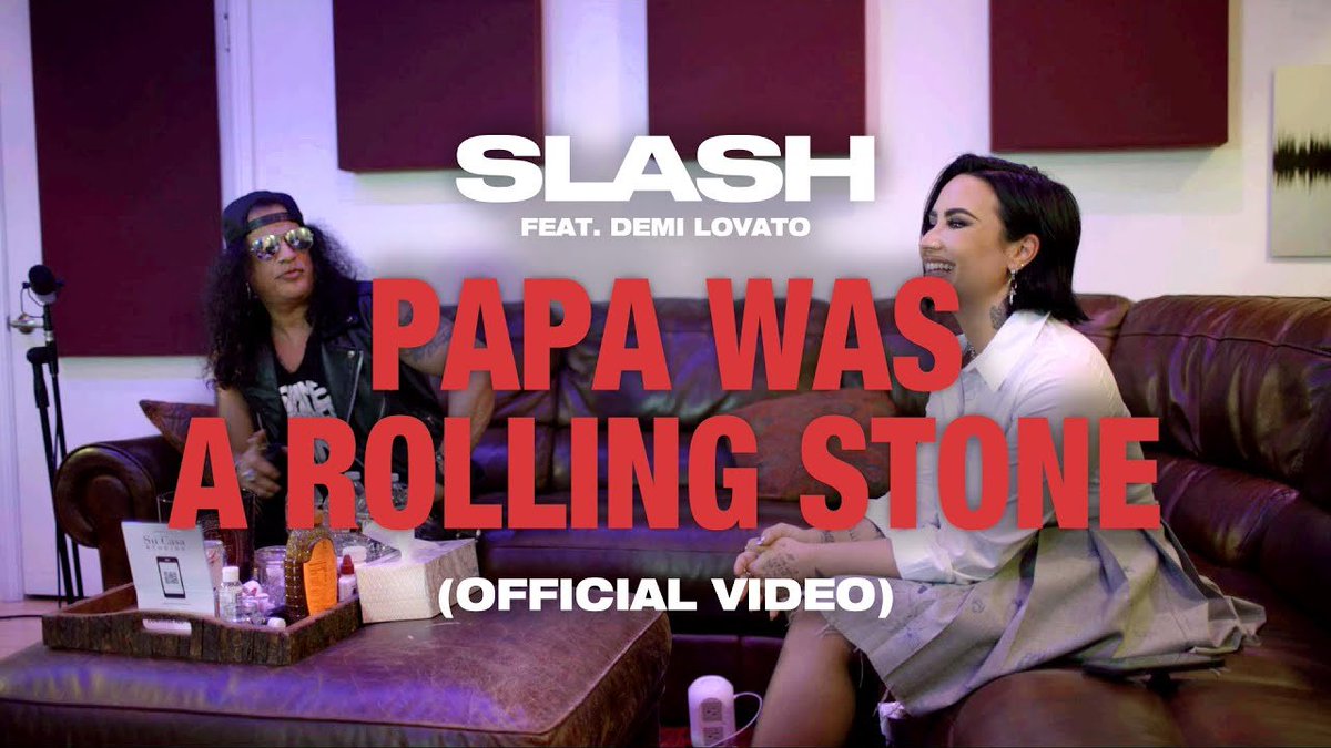 Oficjalny teledysk do utworu 'Papa Was A Rolling Stone' z udziałem Demi Lovato, z nowego albumu Slasha jest już dostępny na YouTube. youtu.be/Y9F14ZuwC94?si…