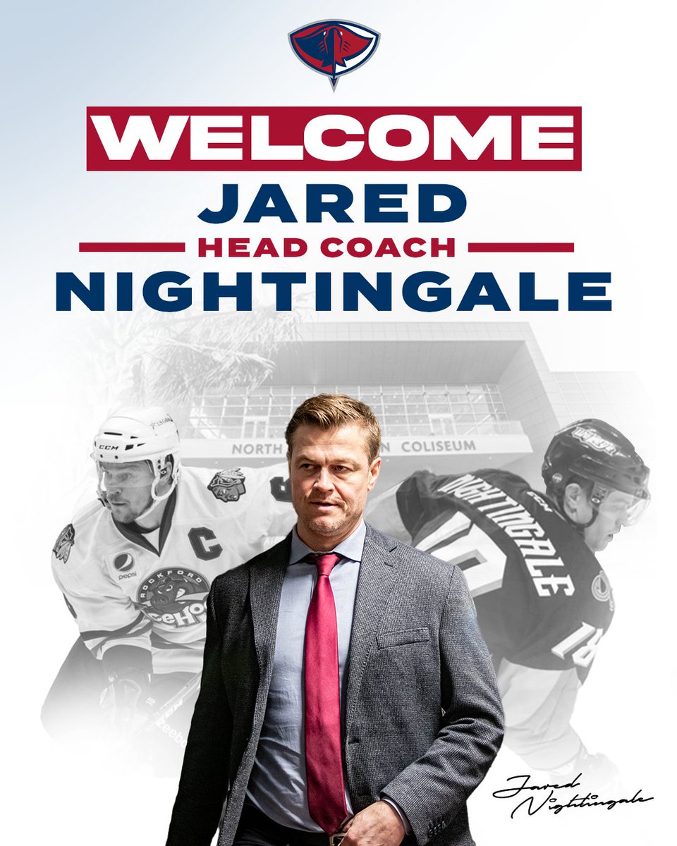 Welcome to the Lowcountry, Jared! 🌴 We have hired Jared Nightingale as the 12th Head Coach in Stingrays history! 🗞️ bit.ly/4akHZUp