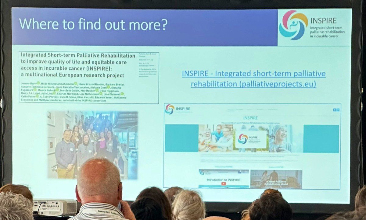 Amazing to hear from Dr Jo Bayly earlier #EAPC2024 on the brilliant INSPIRE trial: multi-methods, wonderful to see equity &amp; inclusivity built-in, exciting progress across many European countries (with lots in the audience 👏🏽) palliativeprojects.eu/inspire/ <a href="/EAPCvzw/">EAPC VZW</a> <a href="/MTMaddocks/">Matt Maddocks</a> <a href="/CSI_KCL/">Cicely Saunders Institute at King's</a>
