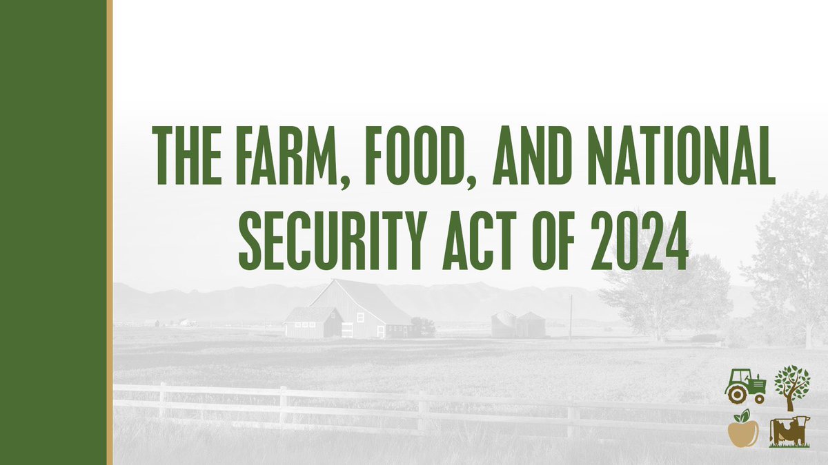🌾2024 @HouseAgGOP #FarmBill Snapshot:

✅ 10 Molinaro-authored bills
✅ SNAP benefits INCREASE
✅ More money for food banks
✅ Stronger safety net for NY’s dairy farmers
✅ Support for farm families with disabilities 
✅ Relief for specialty crop & organic farmers