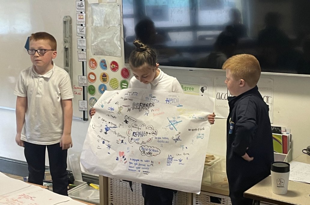 This week, we have started our new persuasive speech unit. We read a story about the experiences of refugees and carried out research. We created mind maps and presented them to each other.