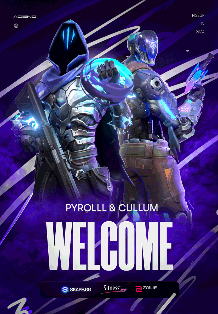 We're thrilled to announce the newest additions to our Valorant team

<a href="/pyrolllvlr/">FOKUS pyrolll 龍</a>  🇪🇪
<a href="/cullumxz/">cullum</a>  🇩🇰

We have a hard journey ahead but we're happy to have these guys joining us every step of the way 

Check the video below for an introduction to the players by Head Coach