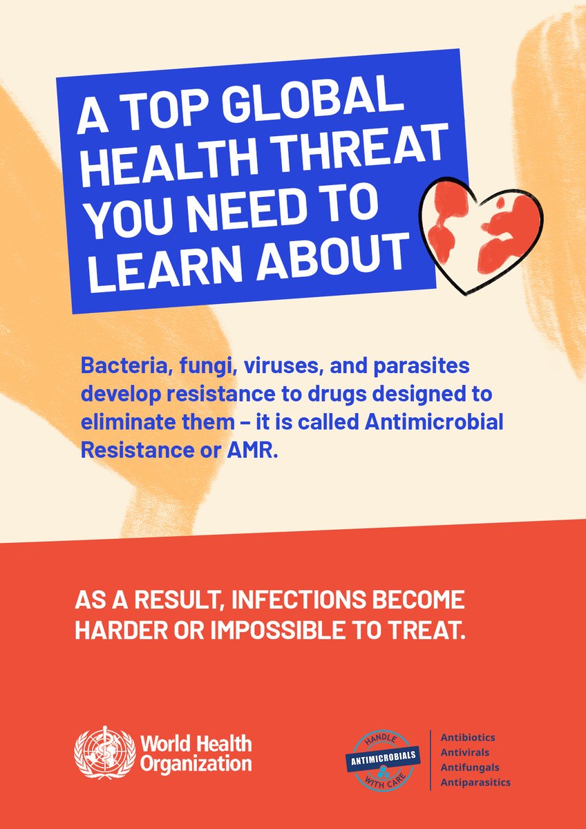 The updated Bacterial Priority Pathogens List features 15 families of antibiotic-resistant bacteria.

To guide the development of new treatments to prevent #AntimicrobialResistance, it sorts them into priorities:

🚨 critical
🔴 high
🟠 medium

More about the list and #AMR: