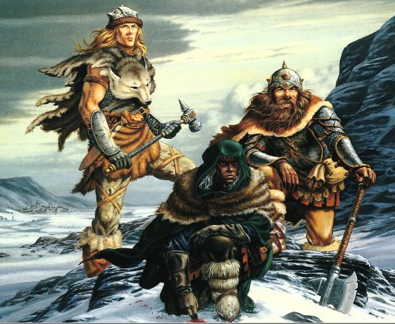 Wulfgar, Drizzt and Bruenor by Larry Elmore