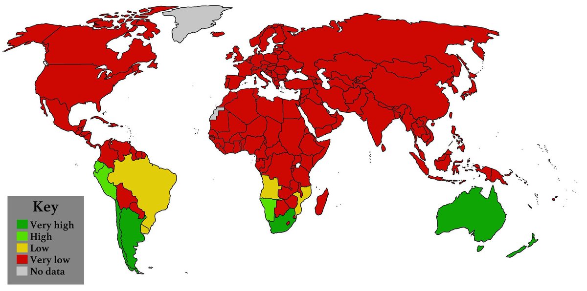 Countries by Human Development if Human Development was based on the number of wild penguins