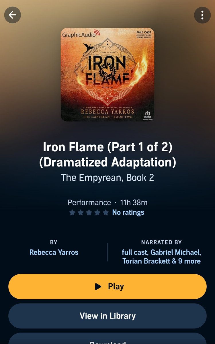 It's. Finally. Here. 🖤🧡🐉⚡️🖤🧡
I knew I should have taken the day off... Cannot wait to get into this after waiting for months!! Thank You, @GraphicAudio for somehow making my favorite books even better! @audible_com @RebeccaYarros #Empyrean #IronFlame