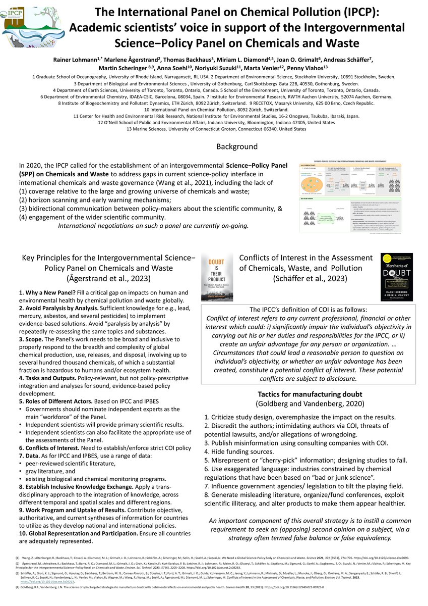 IPCPch's tweet photo. During #SETACSeville we presented the attached two posters on the SPP. We also have a policy brief outlining the need to consider hazards, not risks or impacts, in the work of the SPP.
Please let us know if you have any questions or comments! https://t.co/rCnbimZsOU