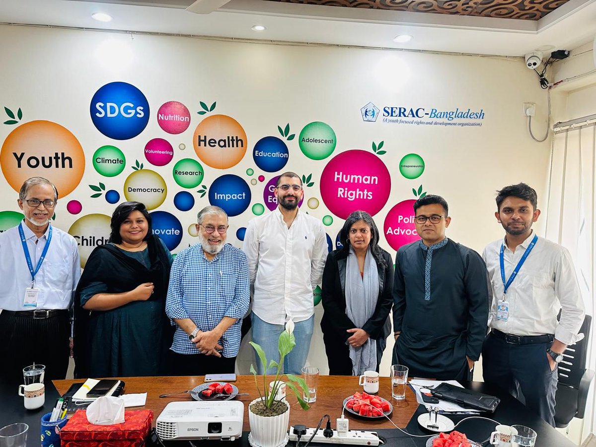 serac_bd's tweet photo. A delegation from the European Parliamentary Forum (EPF) on SRHR, including British MP Rupa Huq and Program Officer Adrien Léger, visited the
@serac_bd office in Dhaka today.  

They also attended a community session and volunteer orientation on SRHR in Mirpur. https://t.co/3RIyu8KLwG