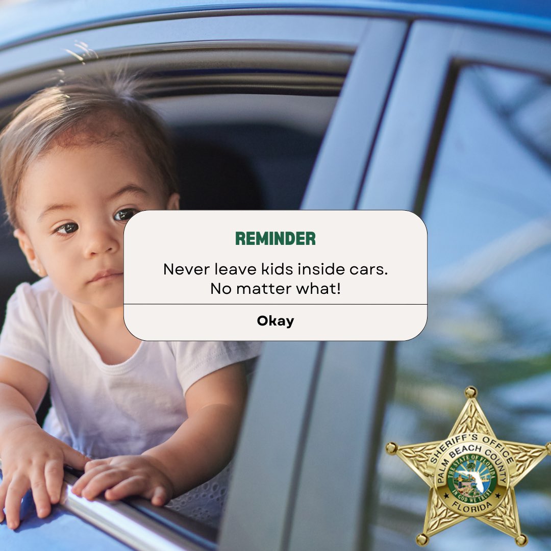 Attention Parents: As temperatures rise, please remember to always check the front and back seats of your car before walking away. It takes just 10 minutes for a car to heat up 20° and become deadly for kids and pets. Never leave them inside a car! #SummerSafety #CheckYourCar