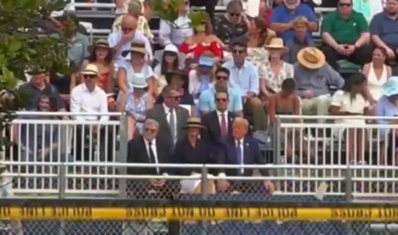 Trump, Melania and Melania’s father are sitting front row at Barron’s graduation