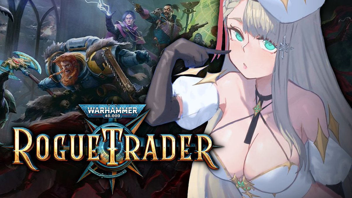 Waiting room~! Live in 6 hours~! 🔽 youtube.com/live/z1TBo8sgl… ⏰2pm pst | 9pm gmt | 6am jst More Rogue Trader! I'm really loving the feel of the gameplay so far! I think I'm hooked... 😅 art: @/relaxed_entity