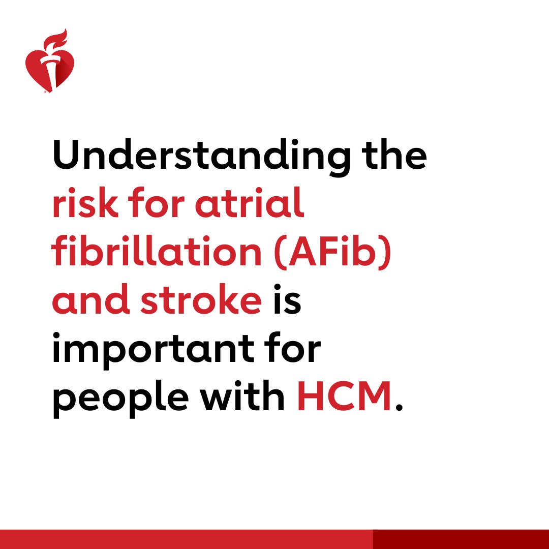 Hypertrophic cardiomyopathy (HCM) increases the risk of atrial fibrillation, a type of irregular heartbeat, new research reveals. During AFib blood may pool in the heart and form clots that can lead to stroke. If you have HCM, check with your doctor about your risk for Afib.