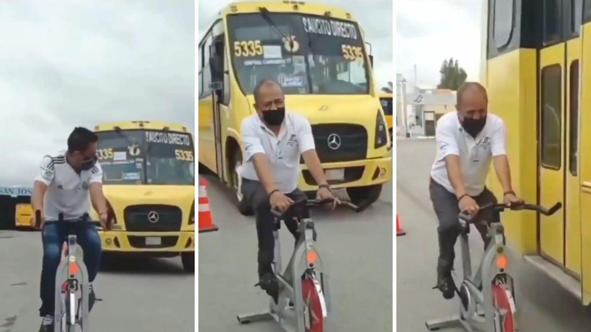 ✅Yes, a viral video shows Mexican bus drivers training on exercise bikes to experience cyclists' fear. snopes.com/fact-check/mex…