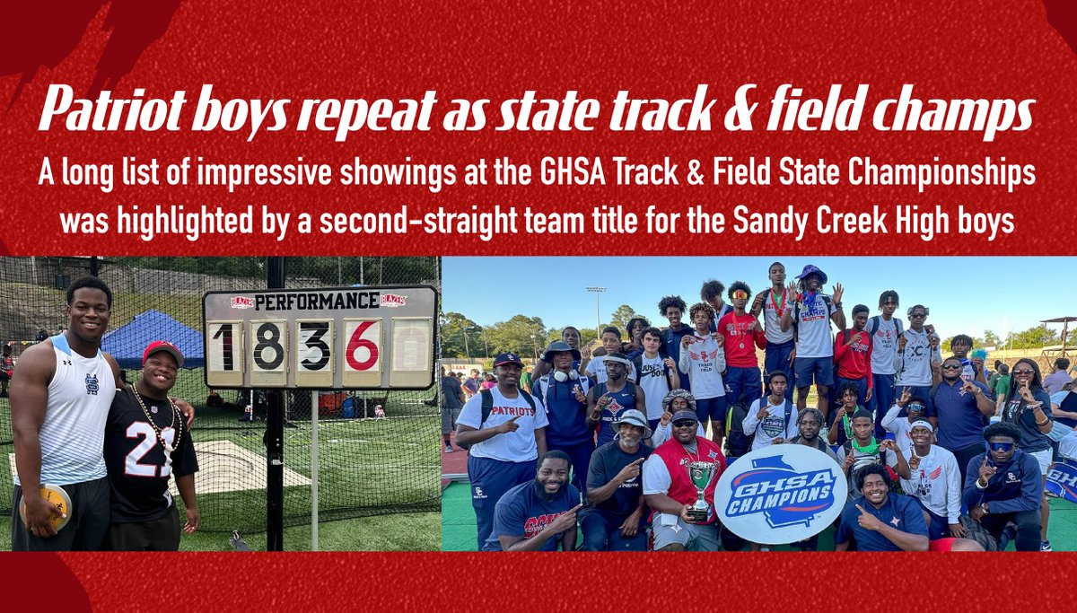 A long list of impressive showings at the 2024 GHSA Track & Field State Championships was highlighted by a second-straight team title for the Sandy Creek High boys. bit.ly/4bHLuVI
