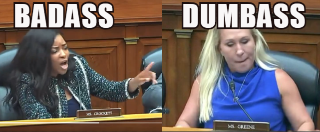 Happy Friday to everyone, except Bleach Blonde, Bad Built, Butch Body! You know, the liar-y one. 

Also? @JasmineForUS is a badass! Thank you for calling out that... thing in the committee meeting! You spoke for ALL of us!!