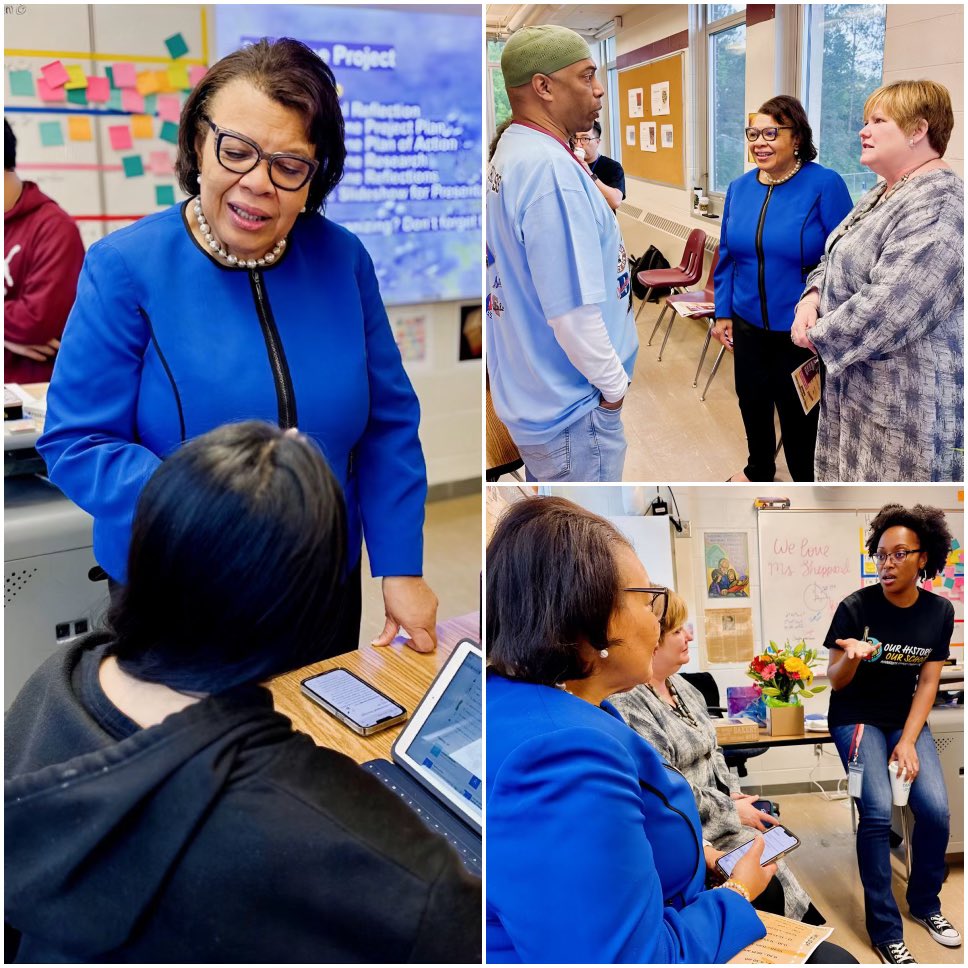 This morning, I’m in St. Paul with @EducationMN President Denise Specht to visit Cassandra Sheppard’s (@mrscpearl) #CriticalEthnicStudies classroom. Cassandra is an incredible leader, whose dedication shines both through her work in the classroom and as a union activist.