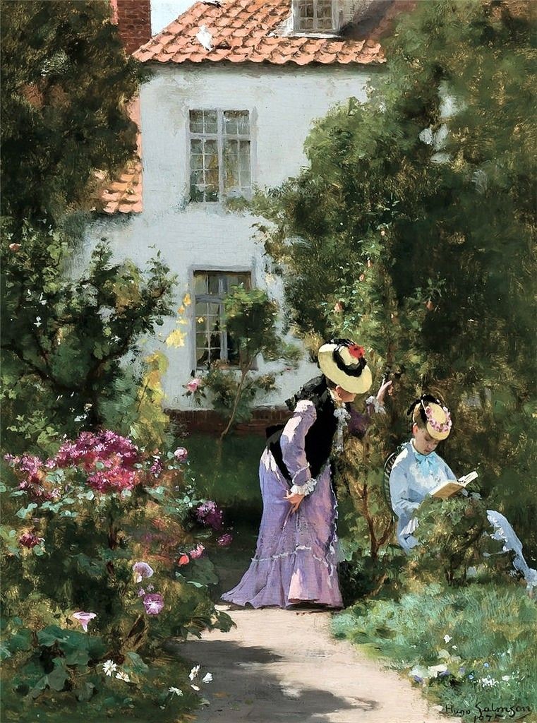 If you want to be happy
for a lifetime, be a gardener.

#GoodAfternoon 🍃🌹🍃

#Artlovers 
#ProfumoDiVersi 
#ArtistsOfTwitter 

#Art #Artist Hugo Salmson
(Swedish #painter 1843-1894)
Women in the garden, 1875
