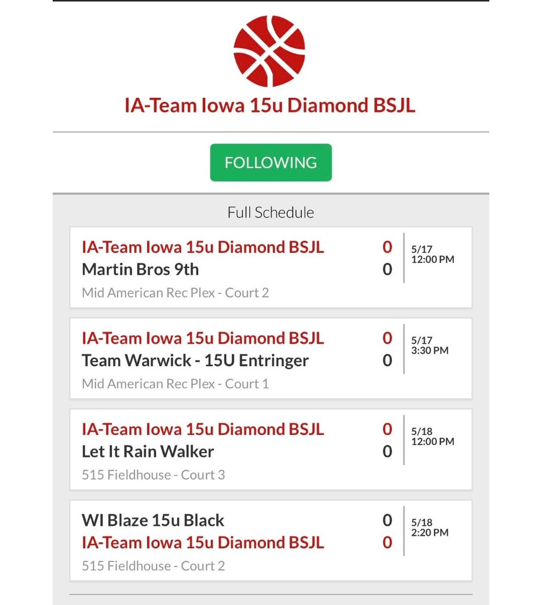 Team Iowa Elite 2027 (@teamiowa2027bs) on Twitter photo Our Schedule this weekend! Come check us out! @lexi_haller <a href="/SpicerLillianna/">Lillianna Spicer</a> <a href="/angelinetroh/">Angeline Troh</a> <a href="/maratheballer16/">Kymara Atwood-Mayes</a> <a href="/Addyson_l1/">Addyson Luvan</a> <a href="/Team_Iowa/">Team Iowa Basketball</a> <a href="/PGHBrooks/">Jeremy Brooks</a> Our Schedule this weekend! Come check us out! @lexi_haller <a href="/SpicerLillianna/">Lillianna Spicer</a> <a href="/angelinetroh/">Angeline Troh</a> <a href="/maratheballer16/">Kymara Atwood-Mayes</a> <a href="/Addyson_l1/">Addyson Luvan</a> <a href="/Team_Iowa/">Team Iowa Basketball</a> <a href="/PGHBrooks/">Jeremy Brooks</a>
