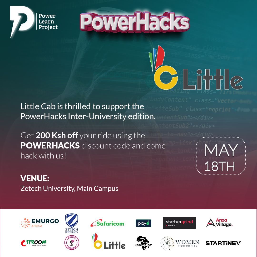 plpcommunity's tweet image. Exciting News to those who will attending the #PowerHacks Inter University Edition tomorrow  @littlecab will be offering special ride deals for the attendees!

You can use POWERHACKS to get 200 off for two rides.😎

 See you there!

🔗 mypayd.app/power-hacks

#PowerCommunity