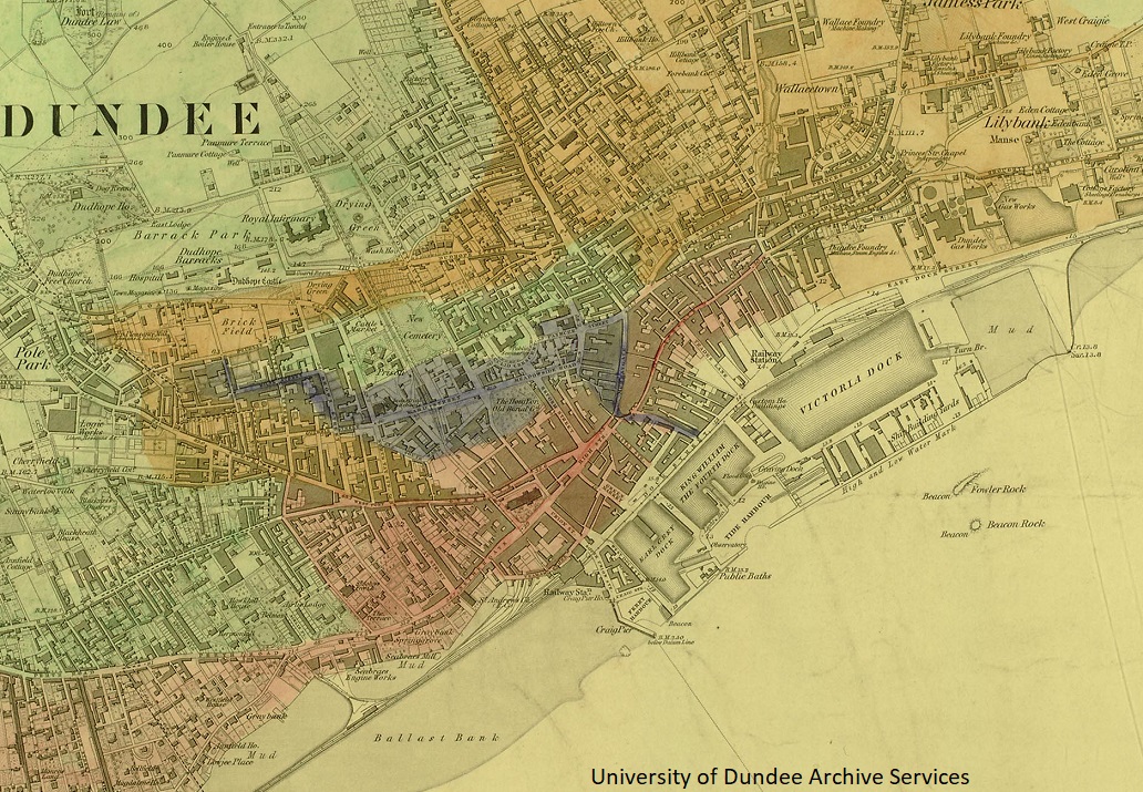 #MapMonday detail and key for a c 1860 geological plan of #Dundee #Archives #DundeeUniCulture