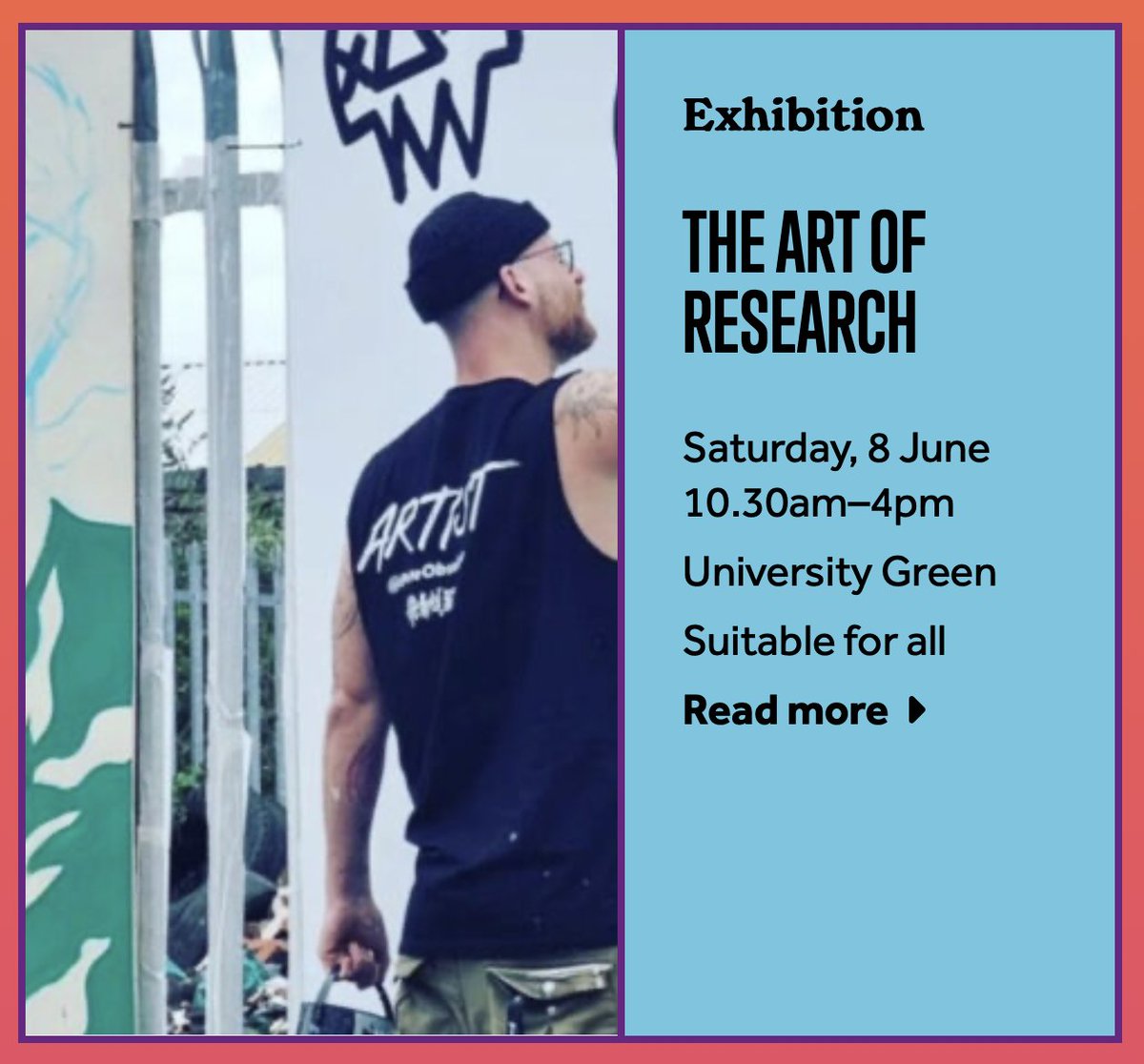 Come and see live street art expressing each of the four research platforms at @OfficialUoM to show #Manchester what our research is really about 🌏 Warm welcome for all to attend, get involved, ask questions - even the dog 🐶🎉 Find out more here 👉bit.ly/3V3lMpc