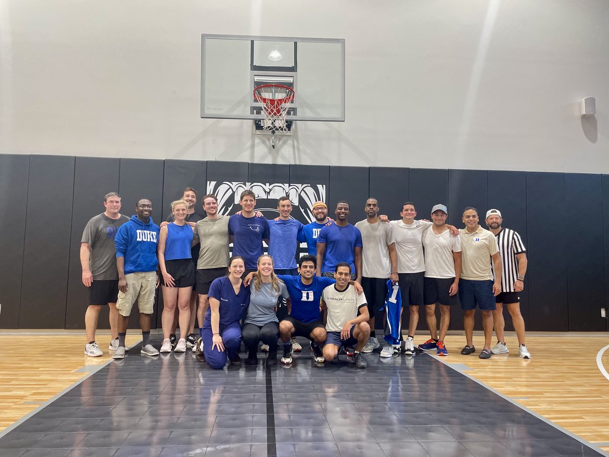 Happy to report faculty with another win at the annual @Dukeneurosurg faculty vs. resident basketball game.Special shout out to John Barr for winning MVP and Rory Goodwin for hosting.Also happy to report no new injuries, except to the residents' pride for yet another year:)