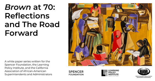 To mark the 70th anniversary of Brown v. Board of Education, this series of papers by leading scholars of educational equity takes an honest look at the progress in key aspects of education since Brown. learningpolicyinstitute.org/brown-70-refle… @Spencer_Fdn @theCAAASA #BrownAt70 #BrownvBoard