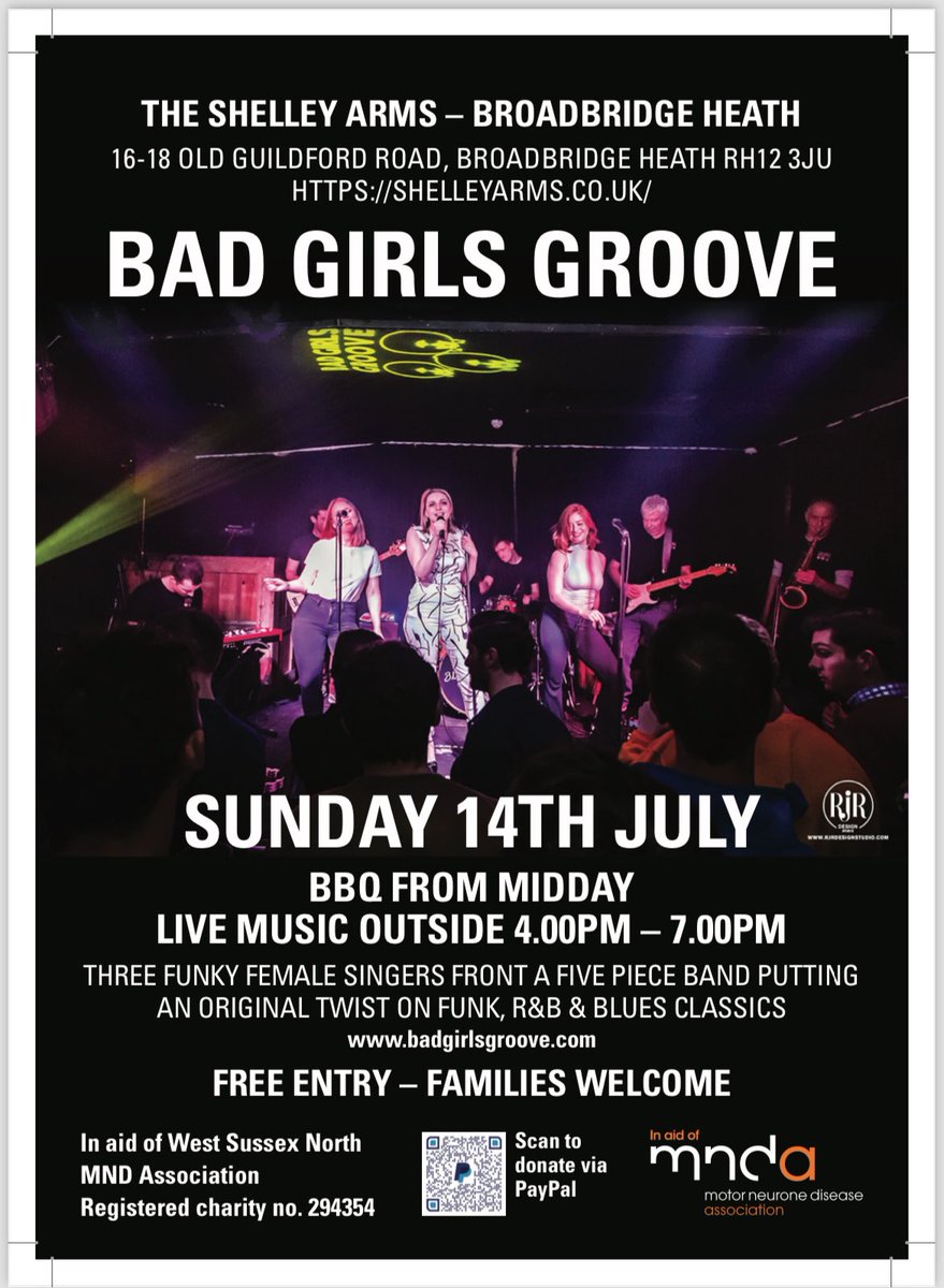 Fundraiser for @MNDwestsussex at The Shelley Arms, Broadbridge Heath Sunday 14th July. #BroadbridgeHeath #Horsham #MND