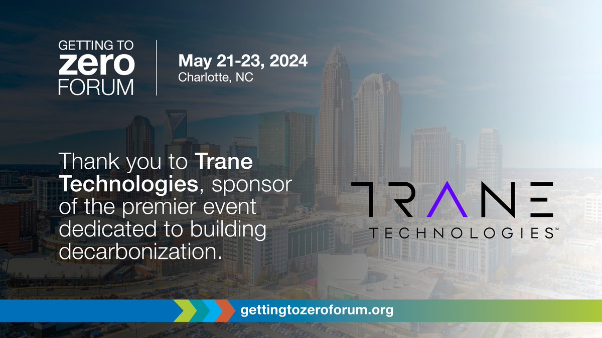 Thank you to 2024 @GTZForum Host Sponsor, @Trane_Tech! We are honored to have your support in helping to achieve a clean energy future in the built environment.  

See our full list of #GTZForum2024 sponsors here: hubs.li/Q02wR3v80