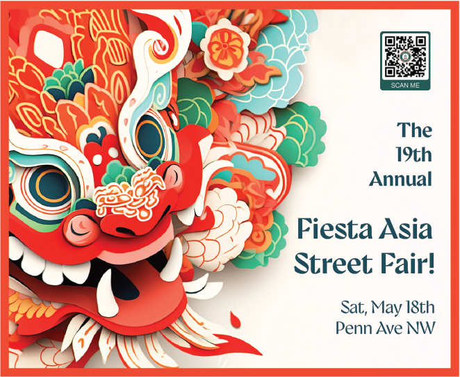 Celebrate Asian Heritage tomorrow! Find convenient parking using our qr code or parking locator at ecolonial. #fiestaasia #asianheritage #passportdc #dcfreeevents #colonialparking