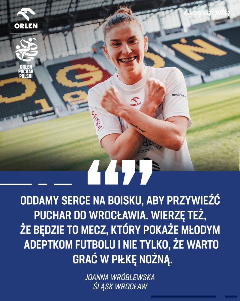 Łączy nas piłka kobieca (@laczynaskobieca) on Twitter photo Dwa lata temu na finał przyjechała poruszając się o kulach. Teraz jako kapitanka chce poprowadzić <a href="/wkspilkakobiet/">WKS Śląsk Wrocław Piłka Nożna Kobiet</a> do pierwszego trofeum w historii.
<a href="/JWroblewska27/">Joanna Wróblewska</a> przed niedzielnym finałem Orlen Pucharu Polski Kobiet ⤵️
👉 lnp.pl/wroblewska-wyw… Dwa lata temu na finał przyjechała poruszając się o kulach. Teraz jako kapitanka chce poprowadzić <a href="/wkspilkakobiet/">WKS Śląsk Wrocław Piłka Nożna Kobiet</a> do pierwszego trofeum w historii.
<a href="/JWroblewska27/">Joanna Wróblewska</a> przed niedzielnym finałem Orlen Pucharu Polski Kobiet ⤵️
👉 lnp.pl/wroblewska-wyw…