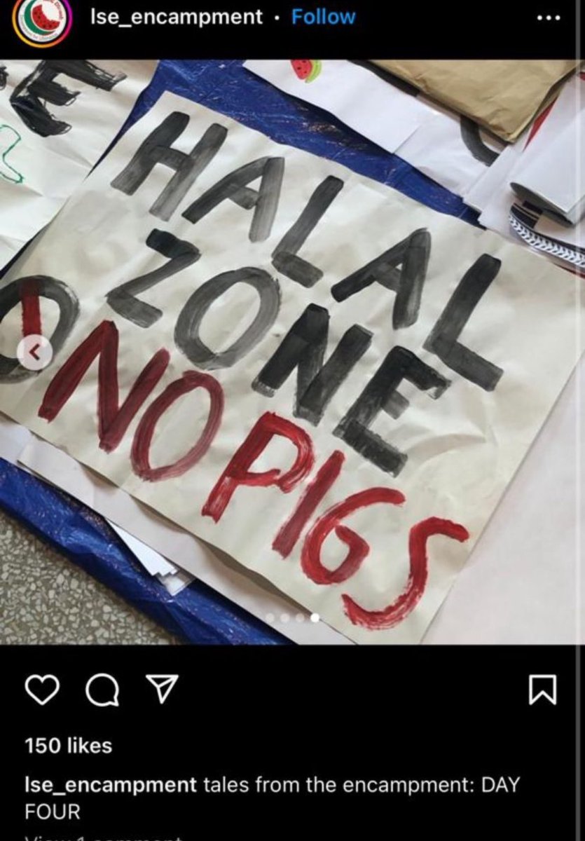 The LSE student union is quoting texts from Allah while the encampment is declaring itself to be a Halal Zone.