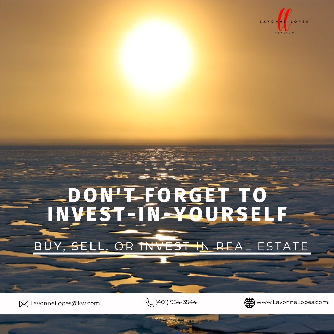 When you invest in yourself, you're committing to a brighter future.
---------------
Contact Lavonne Lopes today! 
⁠
☎️ Lavonne Lopes: (401) 954-3544⁠
📧 LavonneLopes@kw.com⁠
#rhodeislandrealestate #rirealtor #Investment #FutureGoals #InvestInYourself