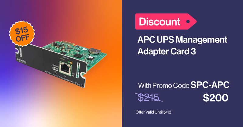 Last chance for the deal of the week. Get the APC UPS Network Management Card 3 for efficient management and eco-friendly operations. bit.ly/3UEPVtO #APC #UPSManagement #dealoftheweek