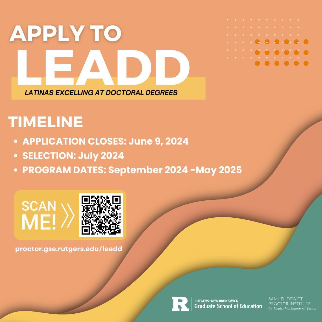Calling all undergraduate Latina students who are aspiring professors, apply to our LEADD program today! 📣 Learn more and apply to this virtual program: 🔗 bit.ly/4aBlew8 #latinassupportinglatinas #latinascholar #opportunity #LeadershipDevelopment