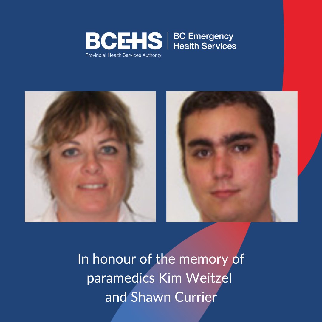 Today we honour the memories of #paramedics Kim Weitzel & Shawn Currier. The pair were attending a call inside a water-testing shed at the decommissioned Sullivan Mine on May 17, 2006, when they, along with 2 mine employees, died from a lack of oxygen. #LODD #InMemoriam @APBC873