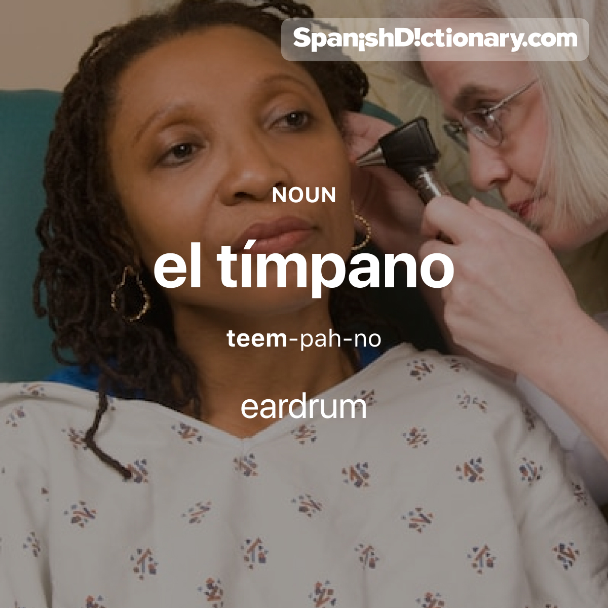 Today's #WordOfTheDay is 'tímpano .' 👂🏼🧏🏼 For example: La doctora me examinó el tímpano - The doctor examined my eardrum.
.
.
.
#EstudiaEspañol #StudySpanish #AprendeEspañol #LearnSpanish #Español #Spanish #LearningSpanish #PalabraDelDia #tímpano #eardrum